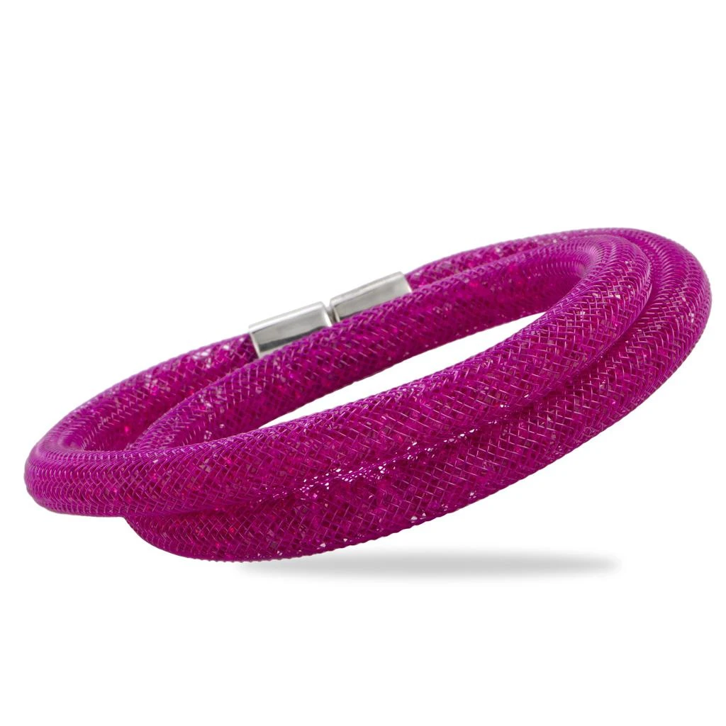 商品Swarovski|Stardust Fuchsia Double Bracelet 5089833-M - Medium,价格¥309,第1张图片