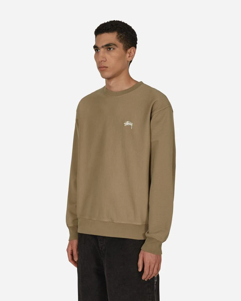 商品STUSSY|Stock Logo Crewneck Sweatshirt Beige,价格¥848,第2张图片详细描述