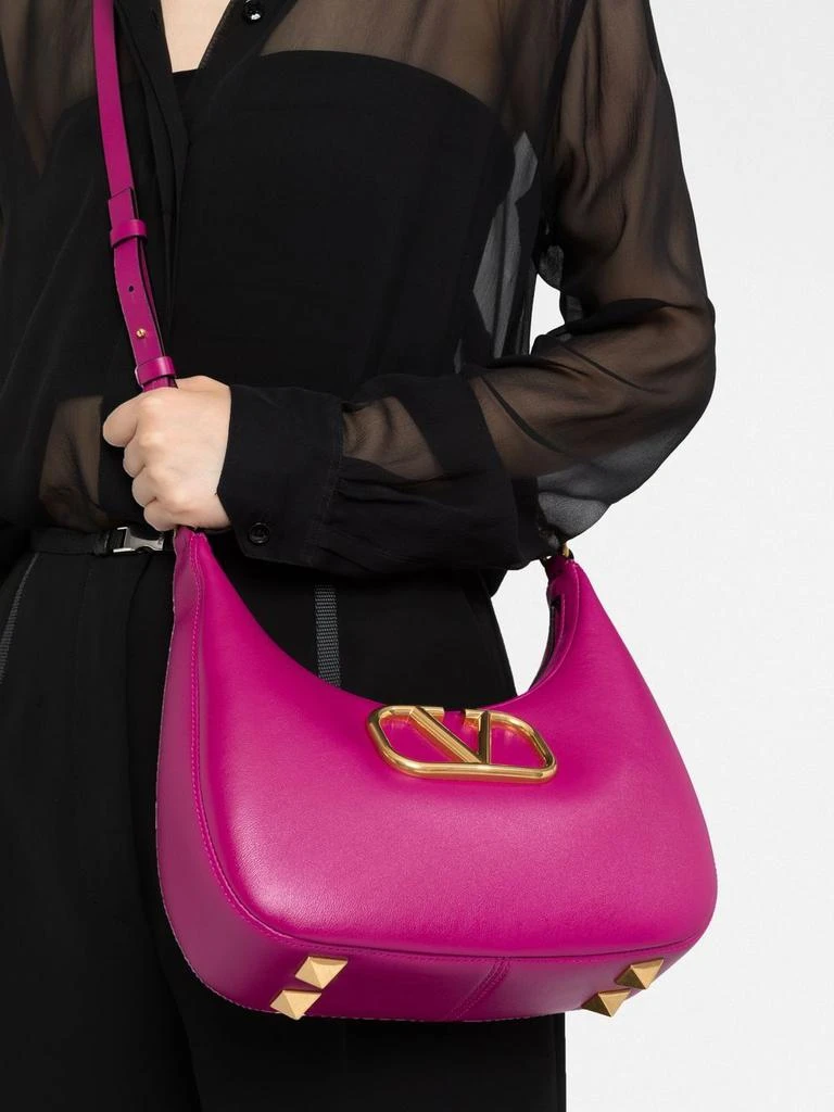 商品Valentino|VALENTINO GARAVANI - Stud Sign Leather Hoho Bag,价格¥20314,第3张图片详细描述