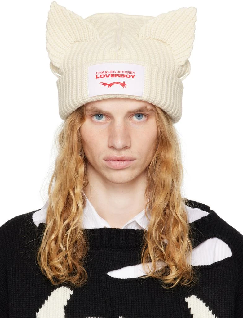 商品Charles Jeffrey Loverboy|Off-White Chunky Ears Beanie,价格¥1082,第1张图片