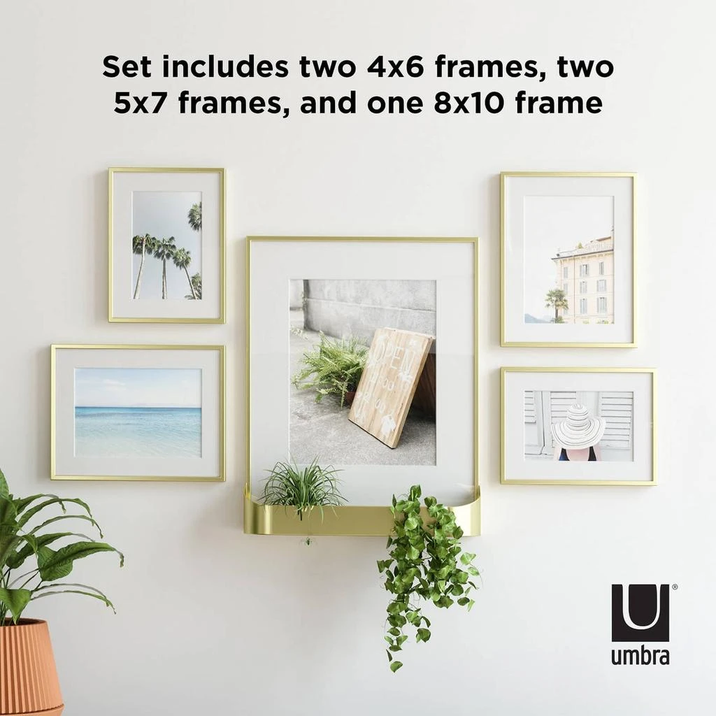 Umbra Matinee Gallery Frames (Set of 5) - Matte Brass 商品