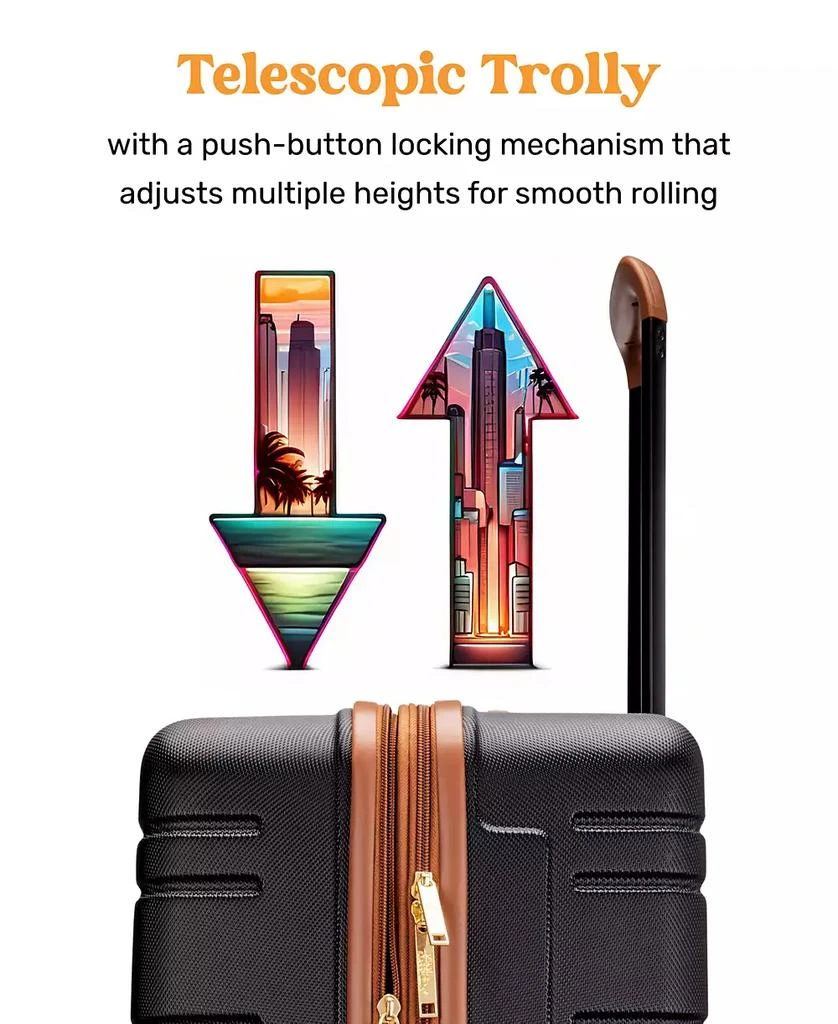 Brickell 3 Piece Expandable Retro Spinner Luggage Set 商品