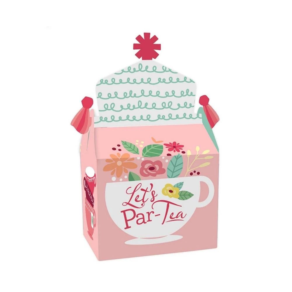 商品Big Dot of Happiness|Floral Let's Par-Tea - Treat Box Party Favors - Garden Tea Gable Boxes - 12 Ct,价格¥142,第1张图片