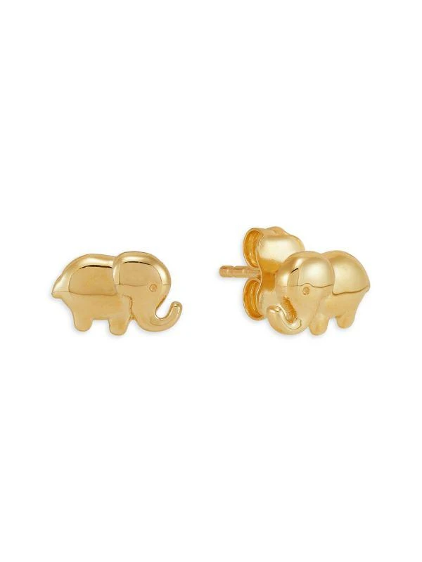 商品Saks Fifth Avenue|14K Yellow Gold Elephant Stud Earrings,价格¥1500,第3张图片详细描述