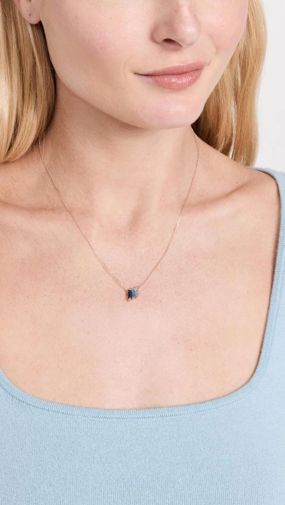 商品Suzanne Kalan|14k 黄金人字纹条扣项链,价格¥4966,第2张图片详细描述