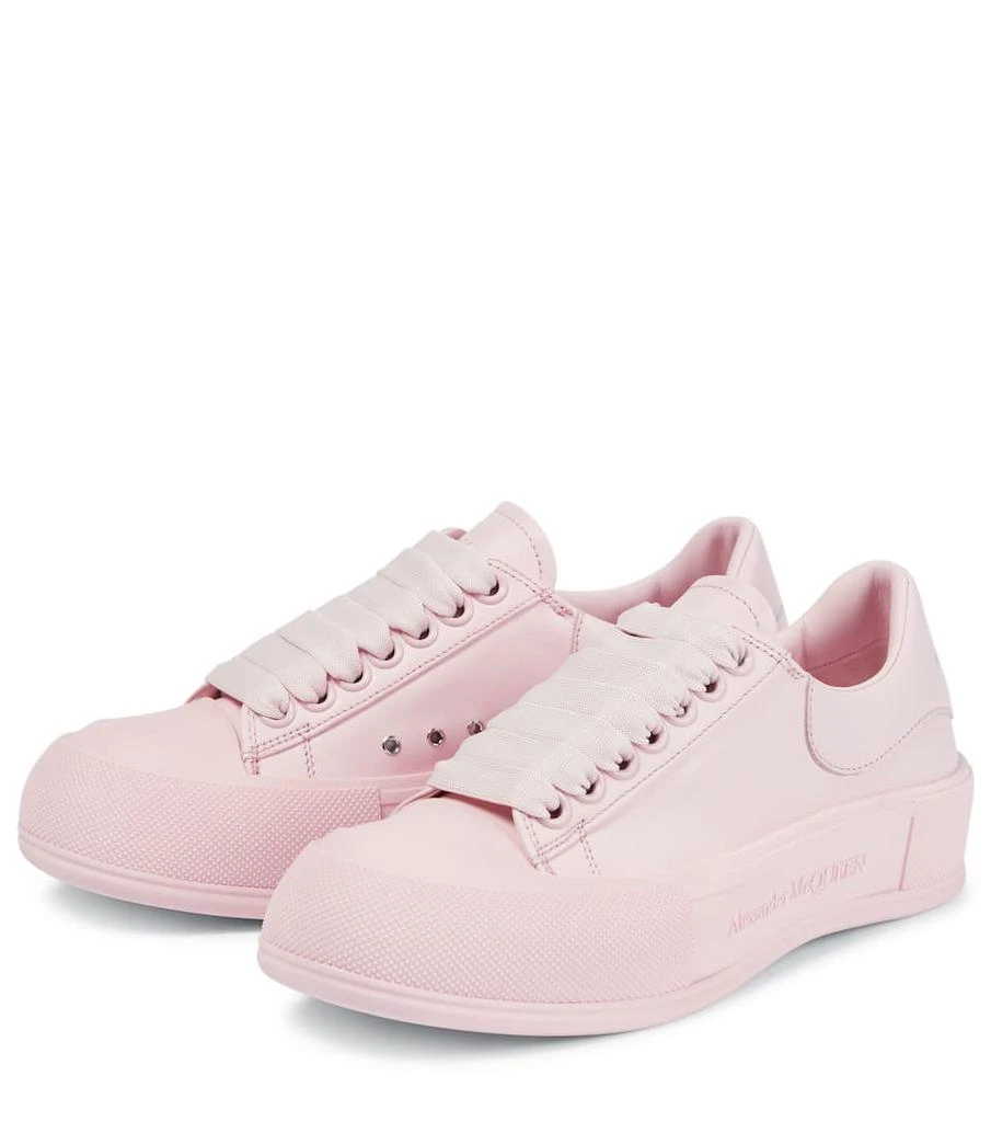 商品Alexander McQueen|Deck Plimsoll leather sneakers,价格¥3982,第5张图片详细描述