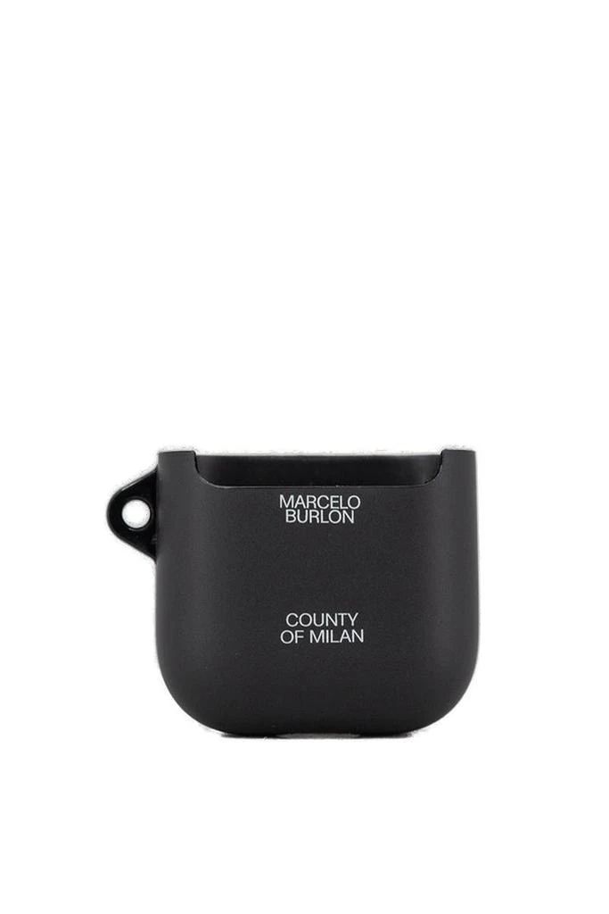 商品Marcelo Burlon|Marcelo Burlon County Of Milan Logo Printed AirPods Pro Case,价格¥322,第2张图片详细描述