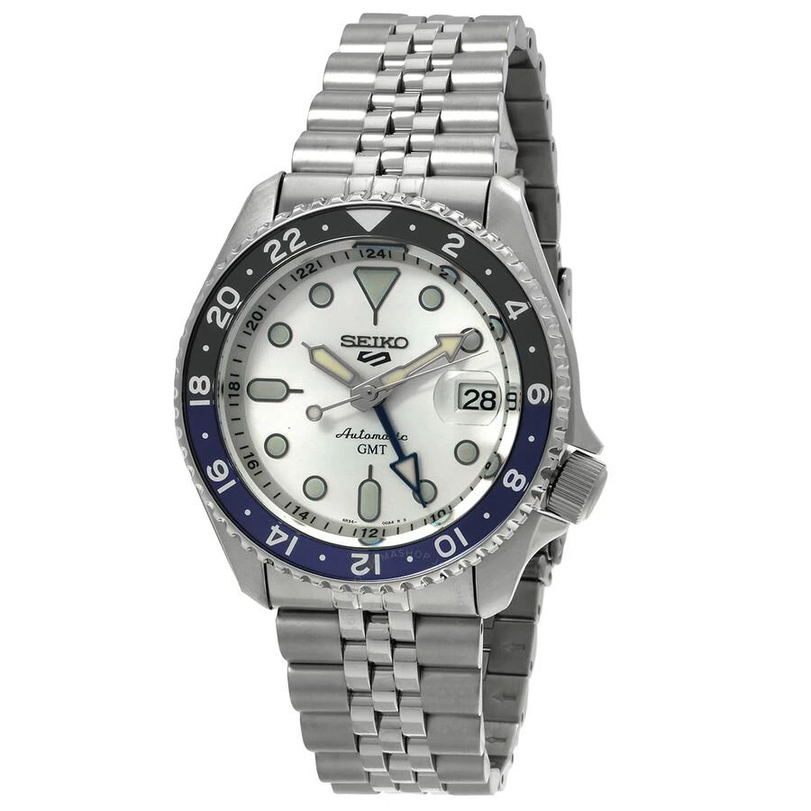 商品Seiko|5 Sports GMT Automatic Silver Dial Batman Bezel Men's Watch SSK033,价格¥2817,第1张图片