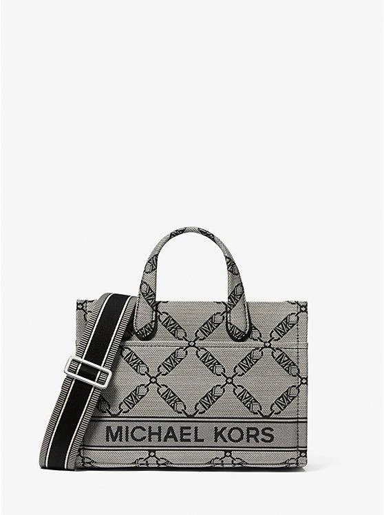 商品Michael Kors|Gigi Small Empire Logo Jacquard Messenger Bag,价格¥1201,第1张图片