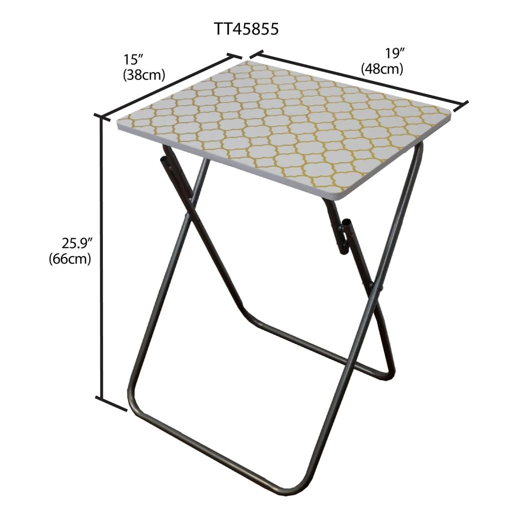商品Home Basics|Home Basics Multi-Purpose Foldable Table, White,价格¥257,第5张图片详细描述