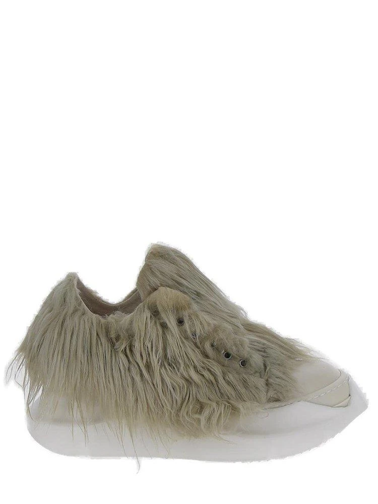 商品Rick Owens|Rick Owens DRKSHDW Faux-Fur Lace-Up Sneakers,价格¥3221,第1张图片