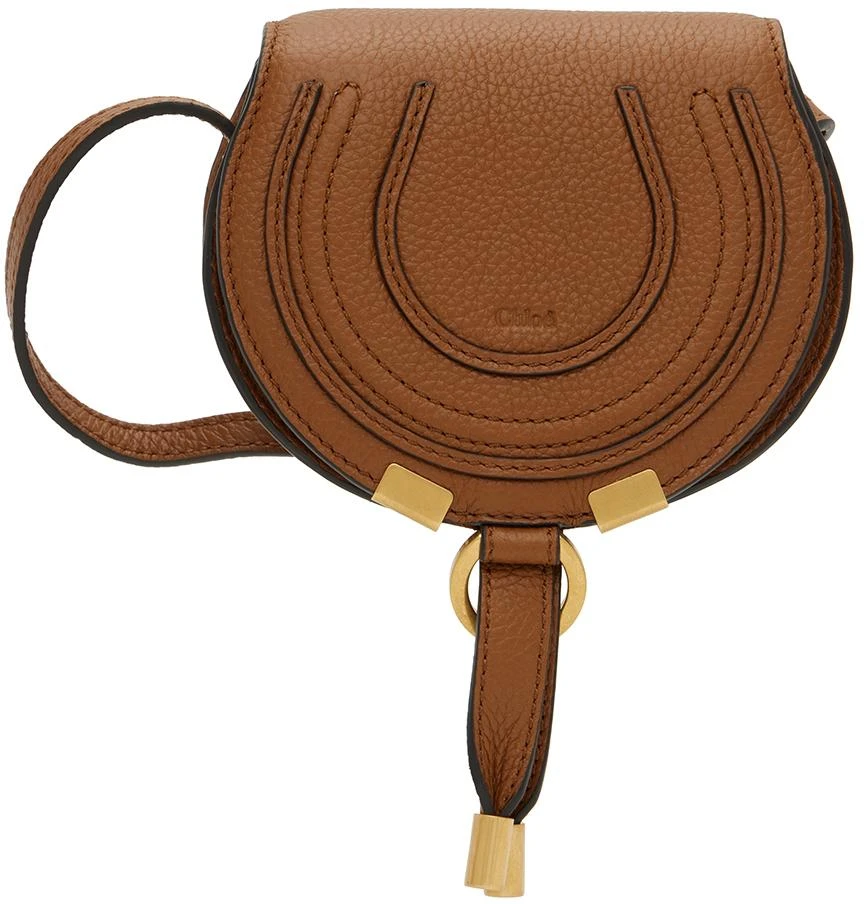 商品Chloé|Tan Nano Marcie Saddle Bag,价格¥3172,第1张图片