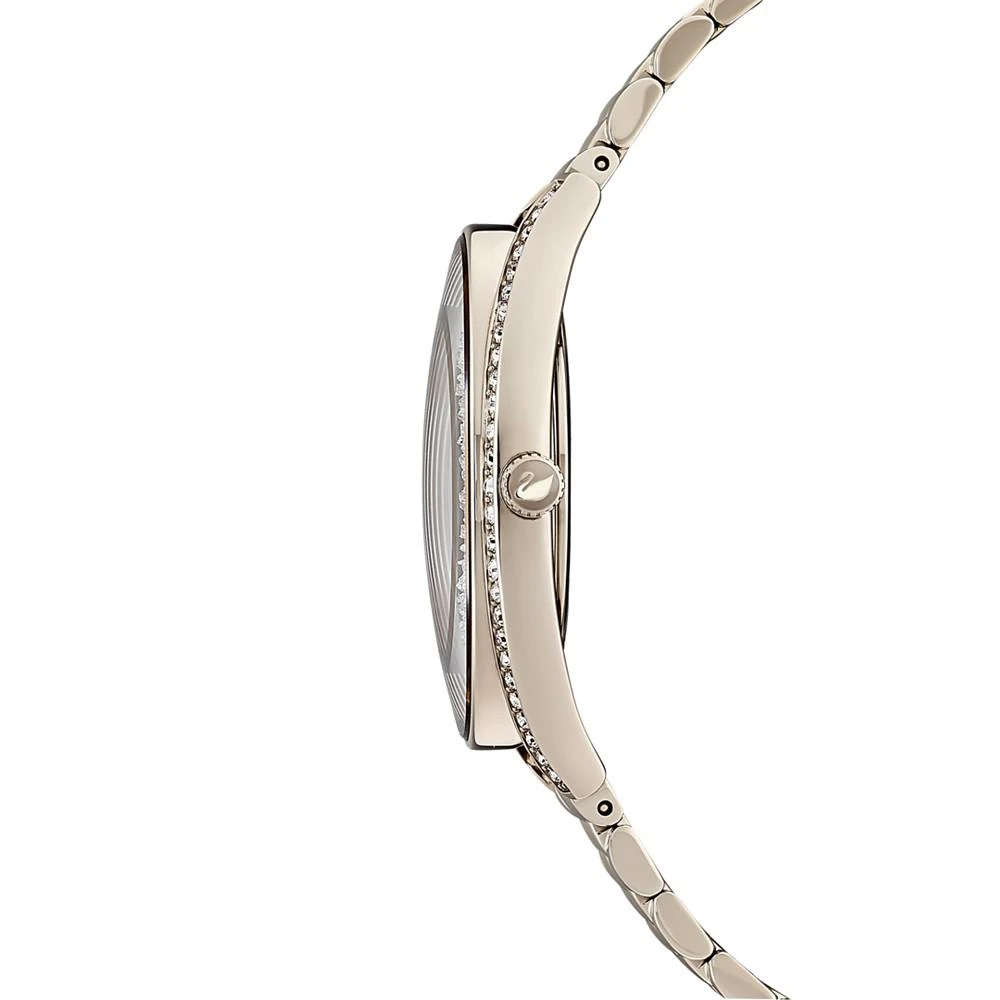 商品Swarovski|Women's Swiss Crystalline Aura Gold-Tone Stainless Steel PVD Bracelet Watch 35mm,价格¥3615,第3张图片详细��描述