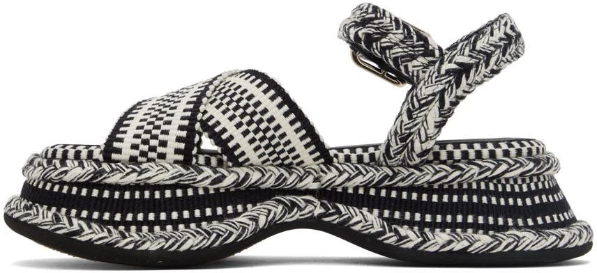 商品Chloé|Black & White Meril Flat Sandals,价格¥3191,第3张图片详细描述