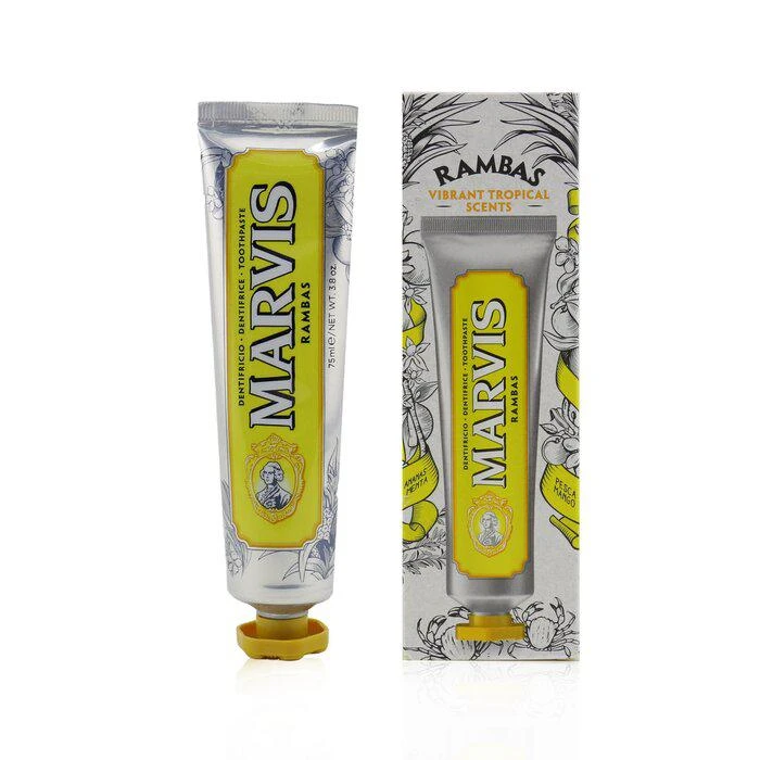 商品Marvis|Marvis 兰巴斯牙膏(活力热带香气) Rambas Toothpaste (Vibrant Tropical Scents) 75ml/3.8oz,价格¥89,第3张图片详细描述