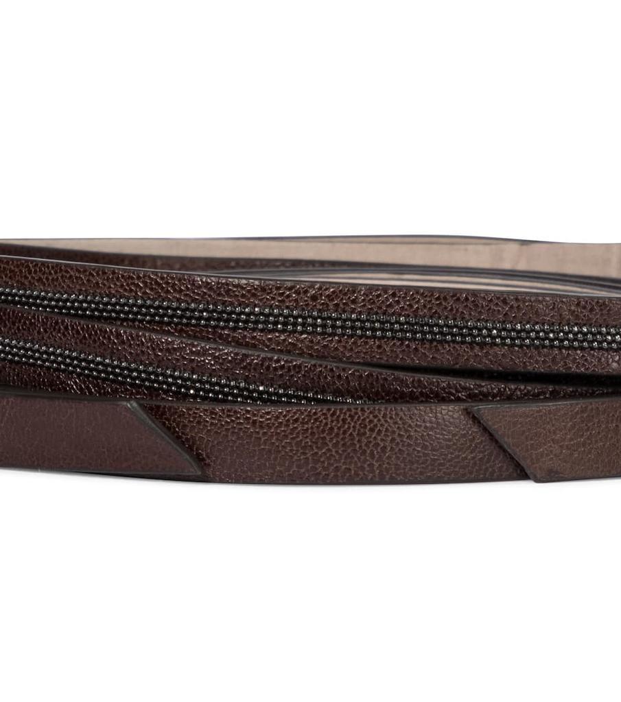 商品Brunello Cucinelli|Embellished leather belt,价格¥3364,第5张图片详细描述