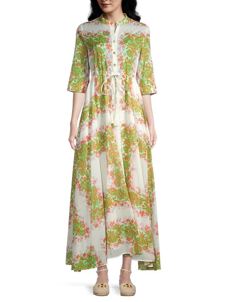 商品Tory Burch|Printed Button-Front Maxi Dress,价格¥2630,第2张图片详细描述