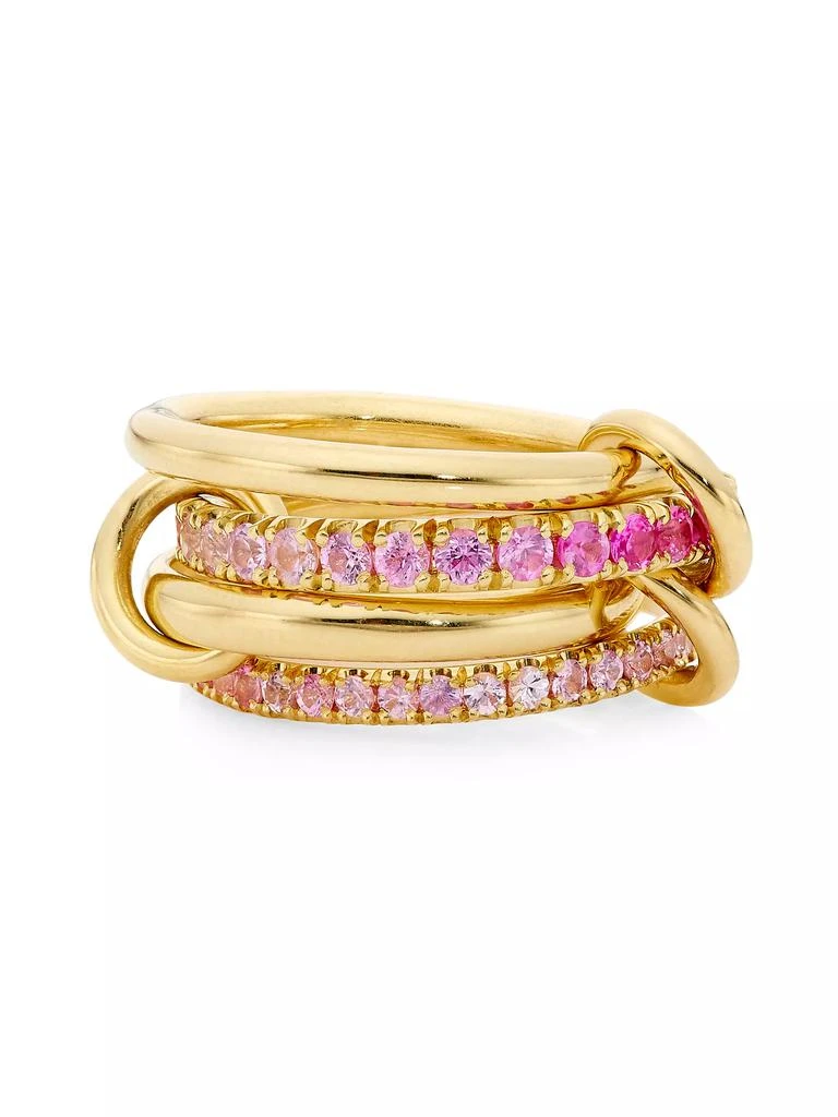 商品Spinelli Kilcollin|Saks Ombré Exclusive 18K Yellow Gold &amp; Pink Sapphire Linked Rings,价格¥46458,第1张图片