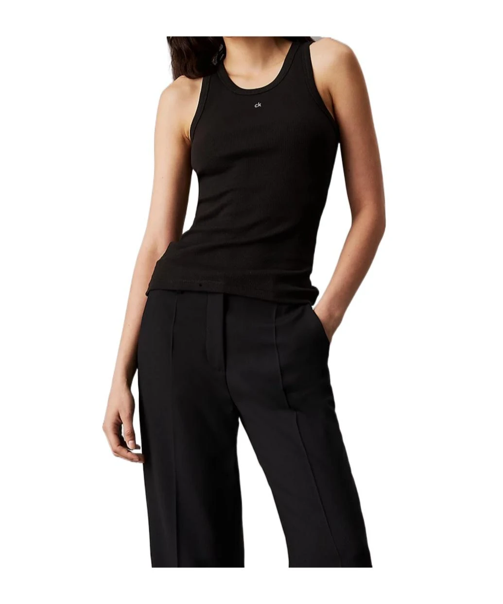 商品Calvin Klein|Calvin Klein 女士背心吊带 K20K208065BEH 黑色,价格¥695,第1张图片