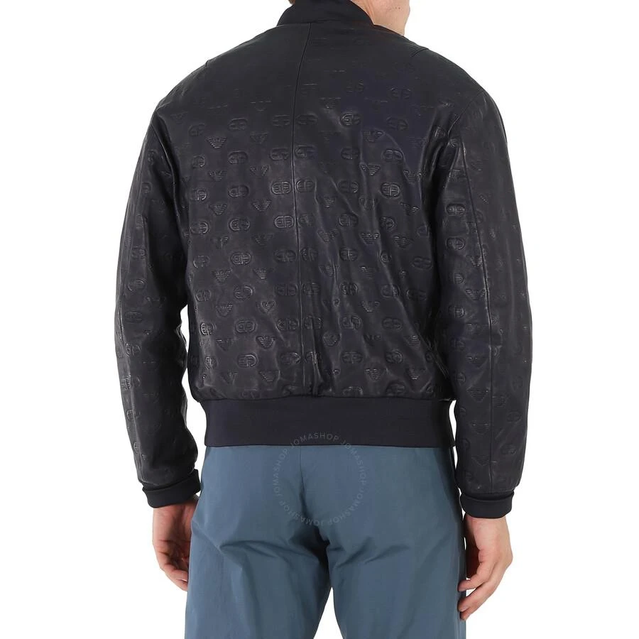 商品Emporio Armani|Men's Black Logo-Embossed Blouson Bomber Jacket,价格¥1326,第1张图片