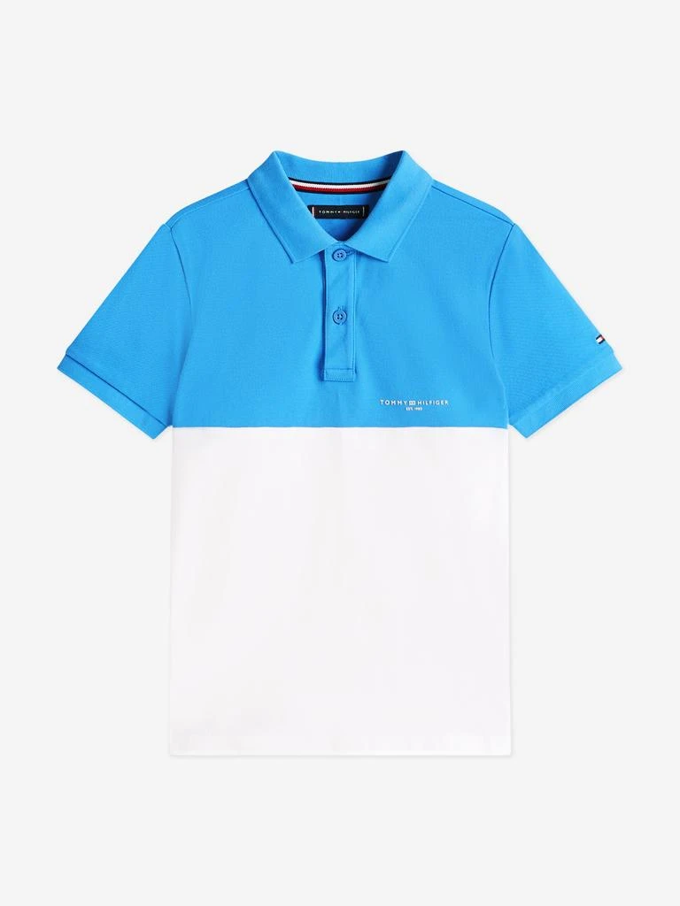 商品Tommy Hilfiger|Tommy Hilfiger Boys Colourblock Polo Shirt in Blue,价格¥296,第1张图片