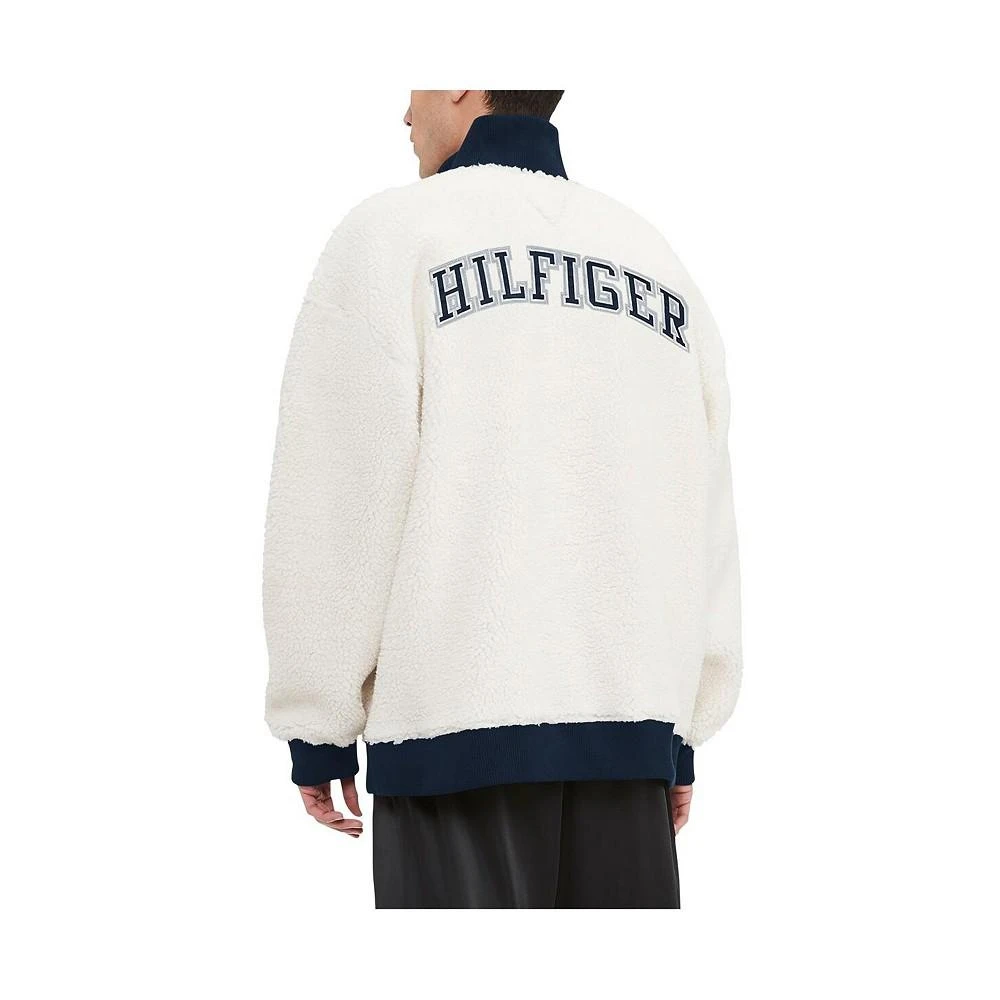 商品Tommy Hilfiger|Men's White Dallas Cowboys Jordan Sherpa Quarter-Zip Jacket,价格¥705,第3张图片详细描述