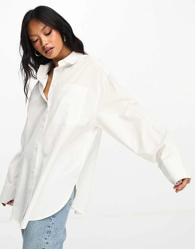 商品ASOS|ASOS DESIGN oversized shirt in white,价格¥252,第1张图片