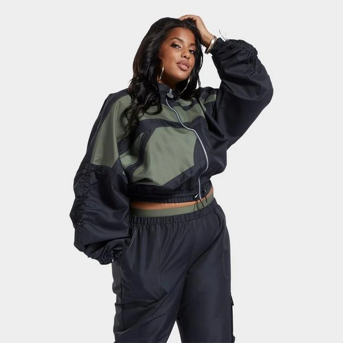 商品Reebok|Women's Reebok Cardi B Woven Satin Jacket (Plus Size),价格¥484,第1张图片