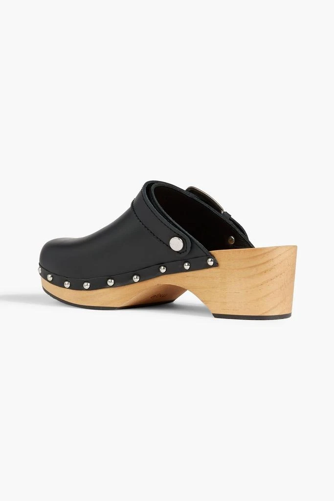 商品Maje|Buckled leather clogs,价格¥496,第3张图片详细描述