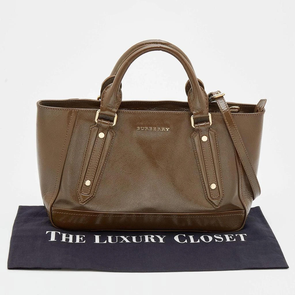 Burberry Brown Patent Leather Somerford Convertible Tote 商品