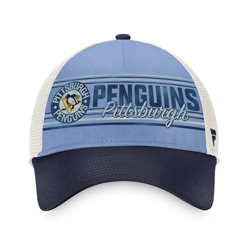 Men's Branded Blue, Navy Pittsburgh Penguins True Classic Retro Trucker Snapback Hat商品第4张图片规格展示