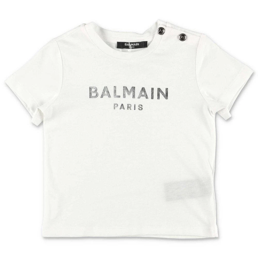 商品Balmain|Balmain Kids Logo Printed Crewneck T-Shirt,价格¥1080,第1张图片