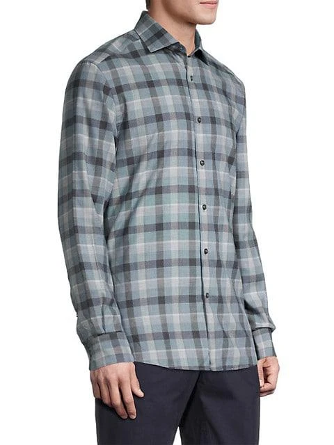 商品Zegna|Light Flannel Shirt,价格¥813,第4张图片详细描述