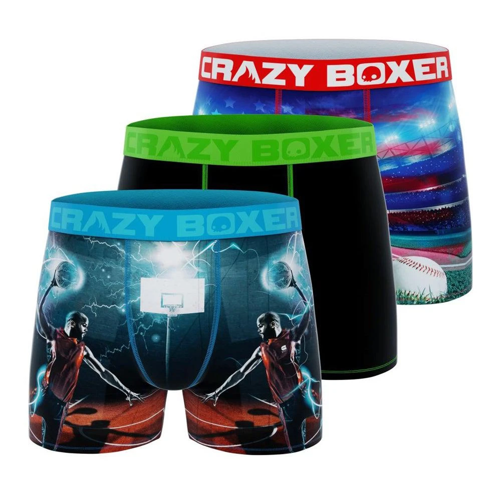 商品CRAZY BOXER|Baseball + Basketball Briefs 3pk,价格¥129,第1张图片