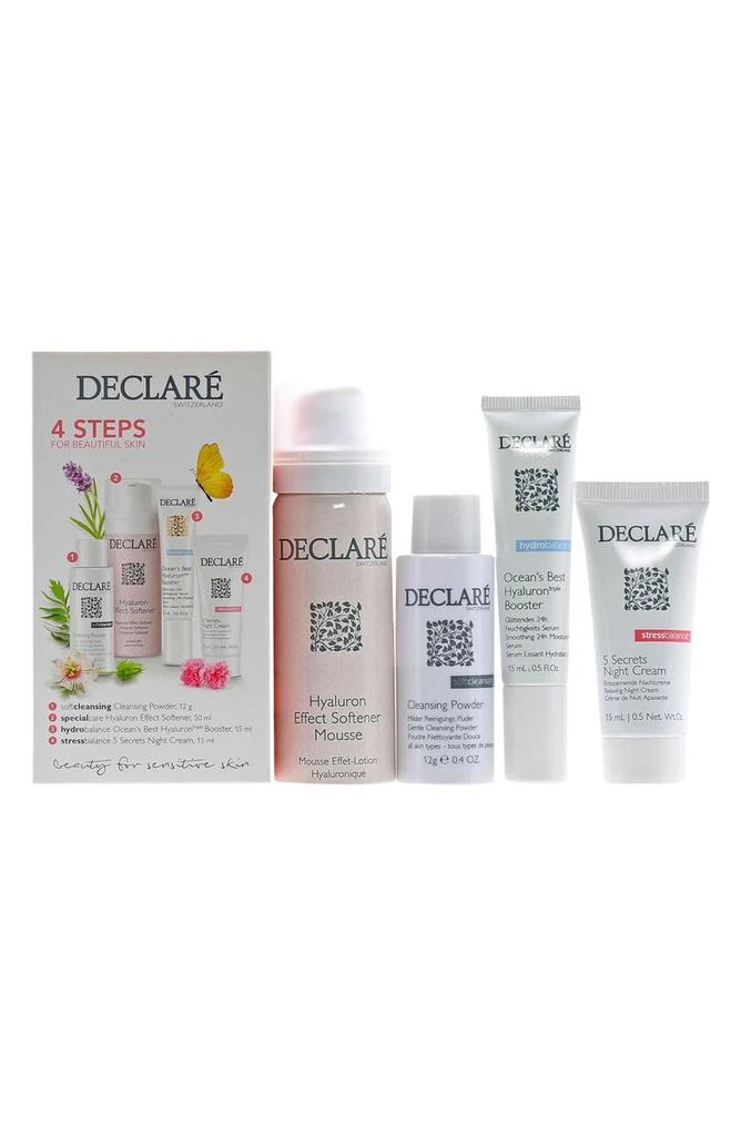 商品DECLARE|Ocean Best 4-Piece Kit Hyaluron Booster, Softener Mousse, Night Cream & Cleansing Powder,价格¥300,第1张图片