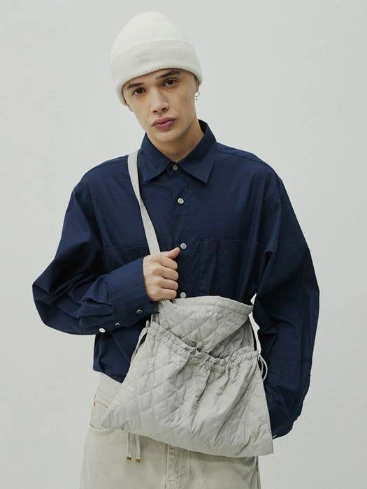 商品GAC|Quilted Apron Bag _ Grey,价格¥469,第2张图片详细描述