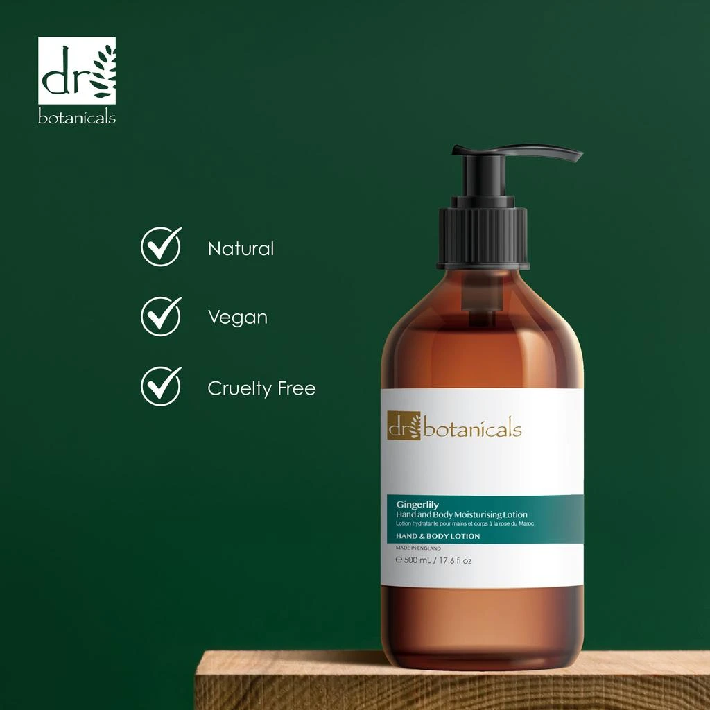 商品Dr. Botanicals|Gingerlily Hand & Body Moisturizing Lotion 500ml Twin Value Savings Pack,价格¥181,第4张图片详细描述