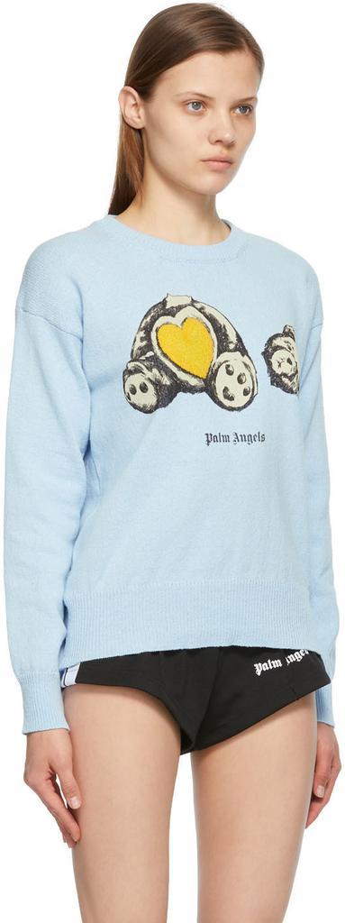 商品Palm Angels|Blue Bear In Love Sweatshirt,价格¥3596,第4张图片详细描述