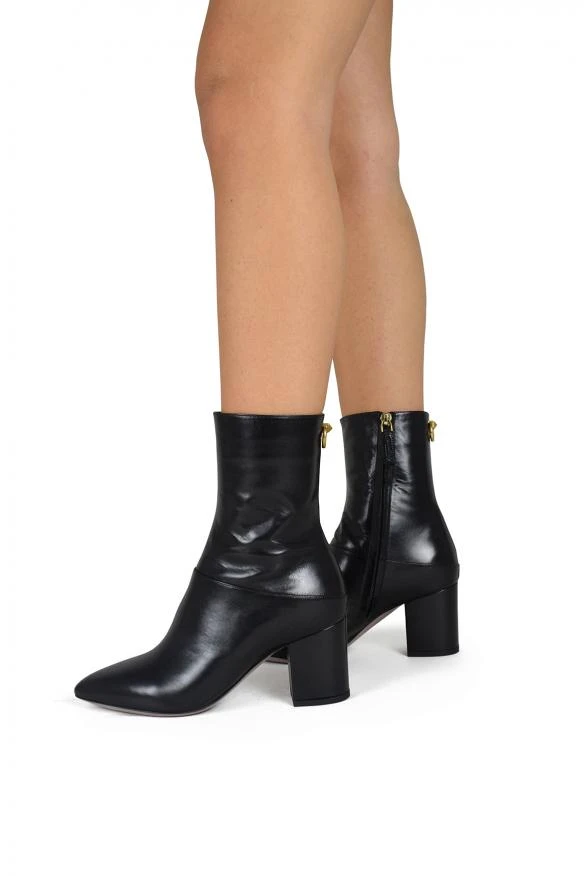 商品Valentino|Luxury shoes for women valentino black leather boots low heel,价格¥5362,第2张图片详细描述