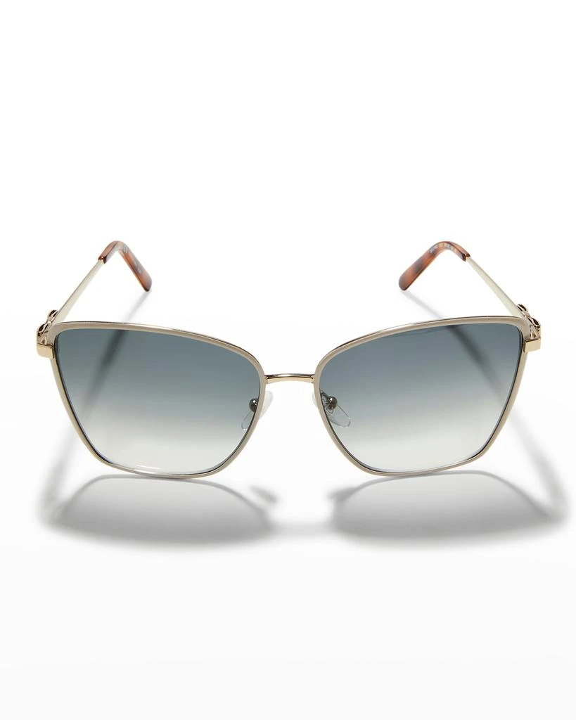 商品Salvatore Ferragamo|Vara Bow Metal Butterfly Sunglasses,价格¥1460,第3张图片详细描述