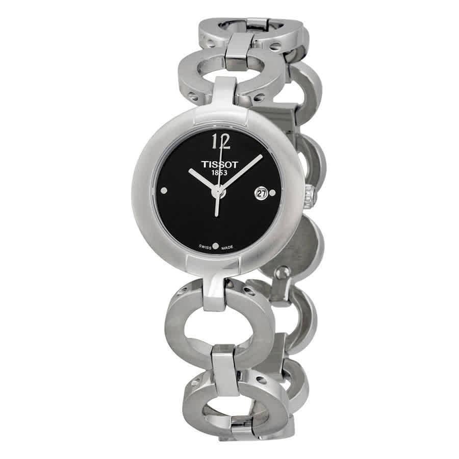 商品Tissot|Pinky Black Dial Stainless Steel Ladies Watch T0842101105700,价格¥891,第1张图片