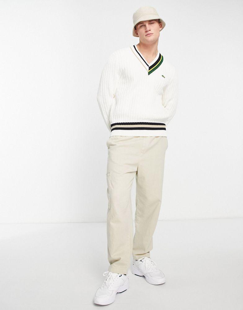 Lacoste tennis jumper in white商品第4张图片规格展示