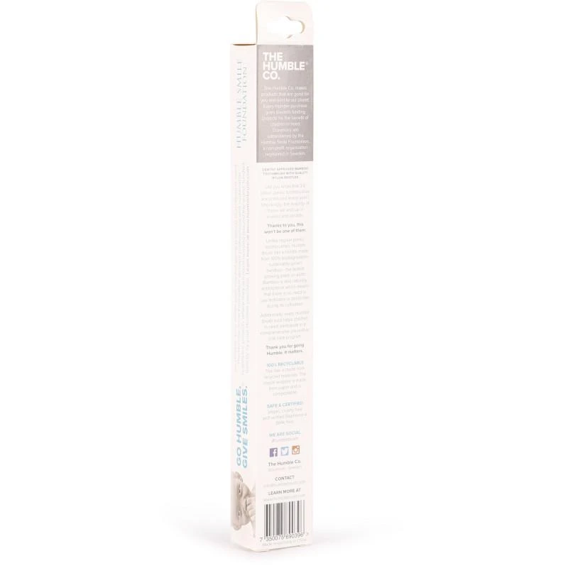 商品The Humble Co|Medium soft bamboo toothbrush in white,价格¥61,第2张图片详细描述