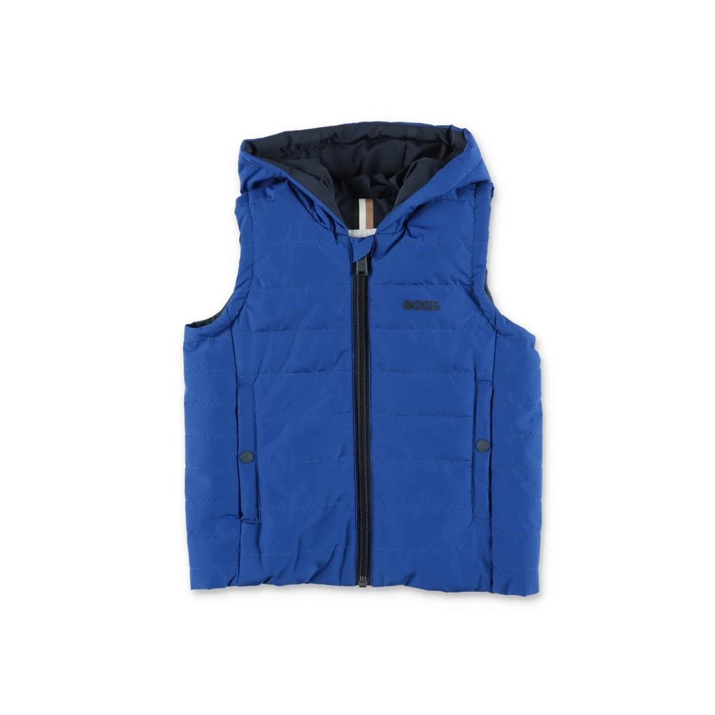 商品Hugo Boss|Hugo Boss Smanicato Blu Royal In Nylon Con Cappuccio Baby Boy,价格¥1136,第1张图片