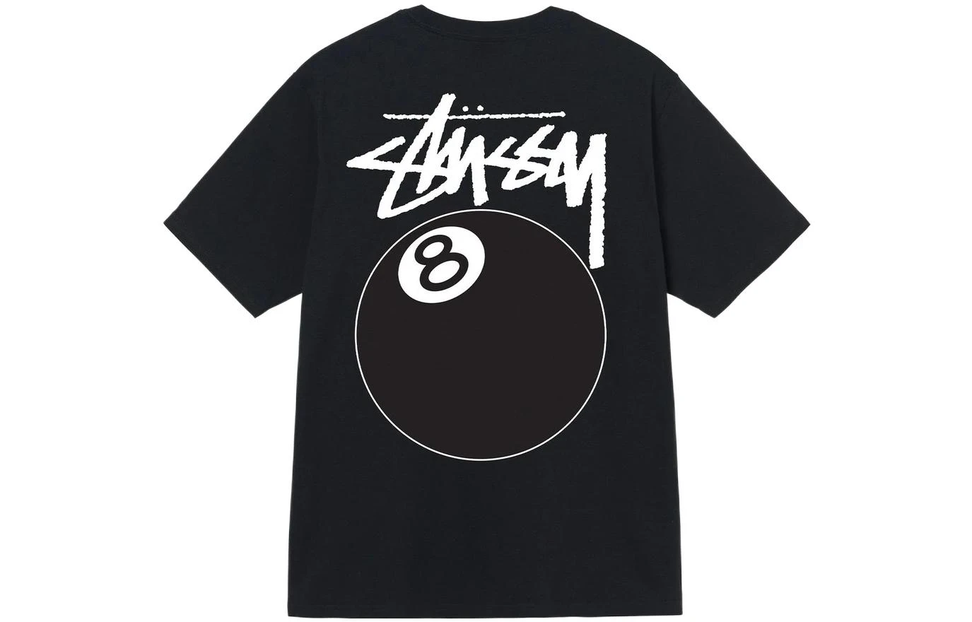 商品[国内直发] STUSSY|8球系列 黑8印花圆领套头宽松短袖T恤 男女同款,价格¥872,第8张图片详细描述