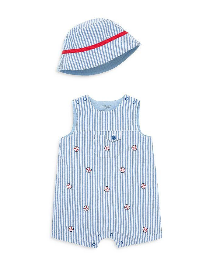 商品Little Me|Boys' Baseball Sunsuit & Hat - Baby,价格¥250,第1张图片详细描述