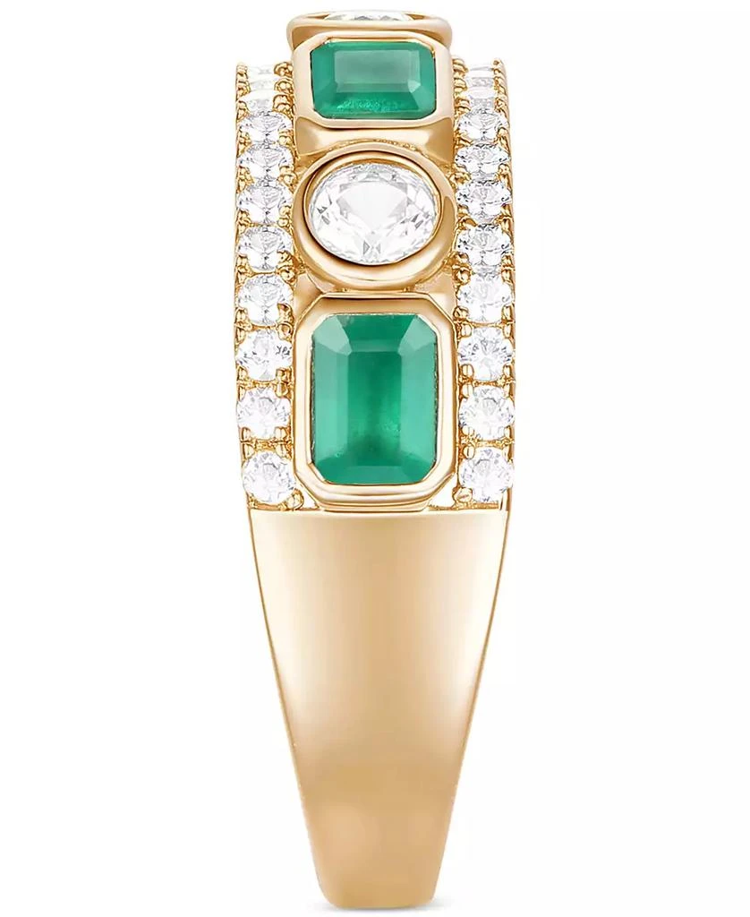 商品Macy's|Emerald (3/4 ct. t.w.) & Diamond (3/4 ct. t.w.) Band in 14k Gold (Also in Ruby & Sapphire),价格¥26611,第4张图片详细描述