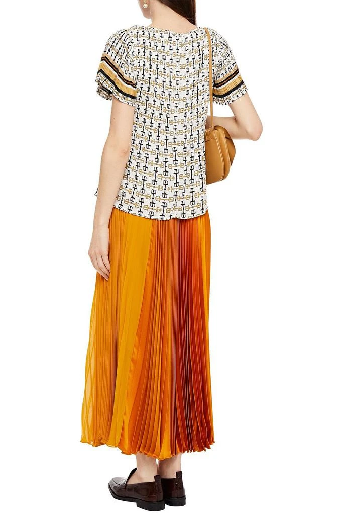 商品Maje|Lolina pleated printed crepe top,价格¥396,第1张图片