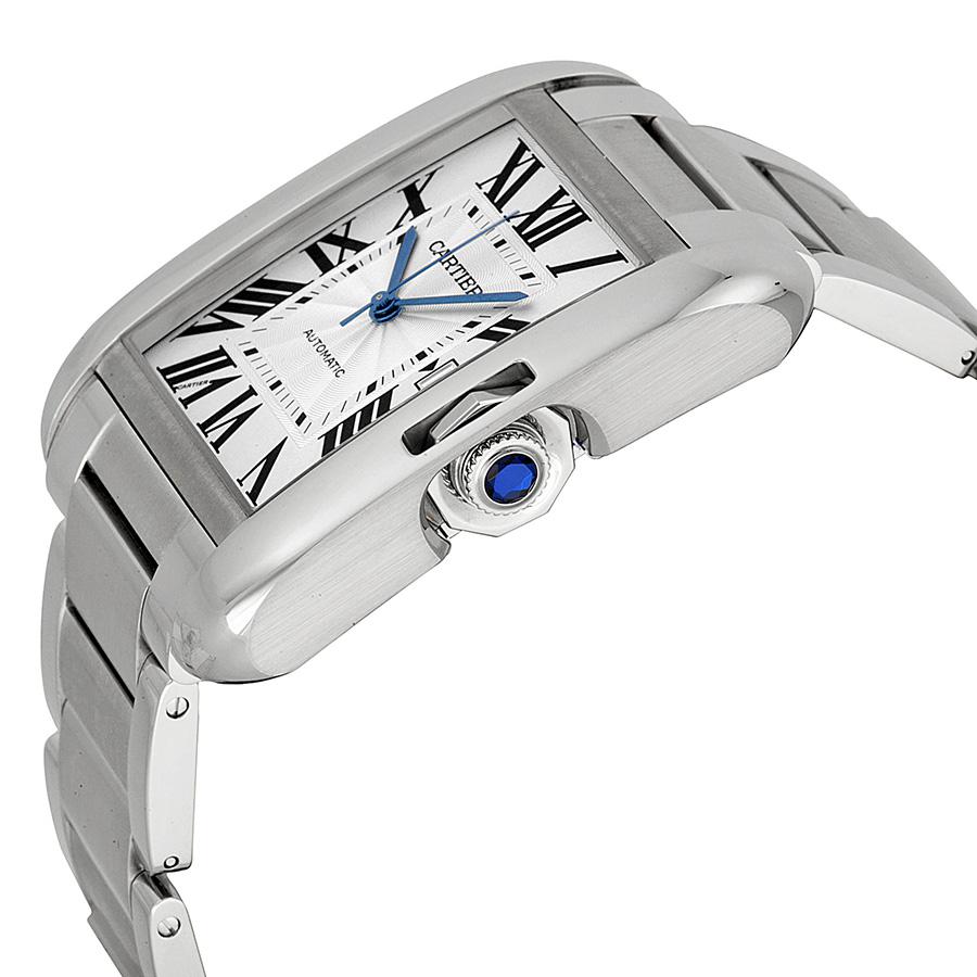 Pre-owned Cartier Tank Anglaise Silver Dial Mens Watch W5310008商品第2张图片规格展示