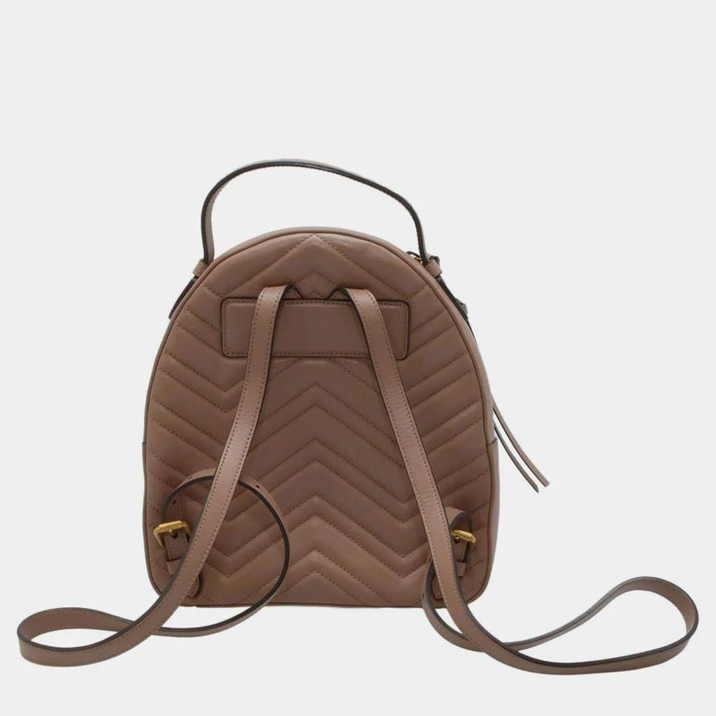 商品[二手商品] Gucci|Gucci Beige Leather GG Marmont Backpack,价格¥9048,第4张图片详细描述